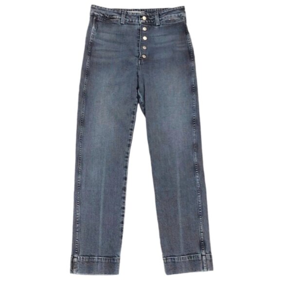 AMO High Rise Button Fly Twisted Seam Dock Jeans – Size 28 - Picture 1 of 9